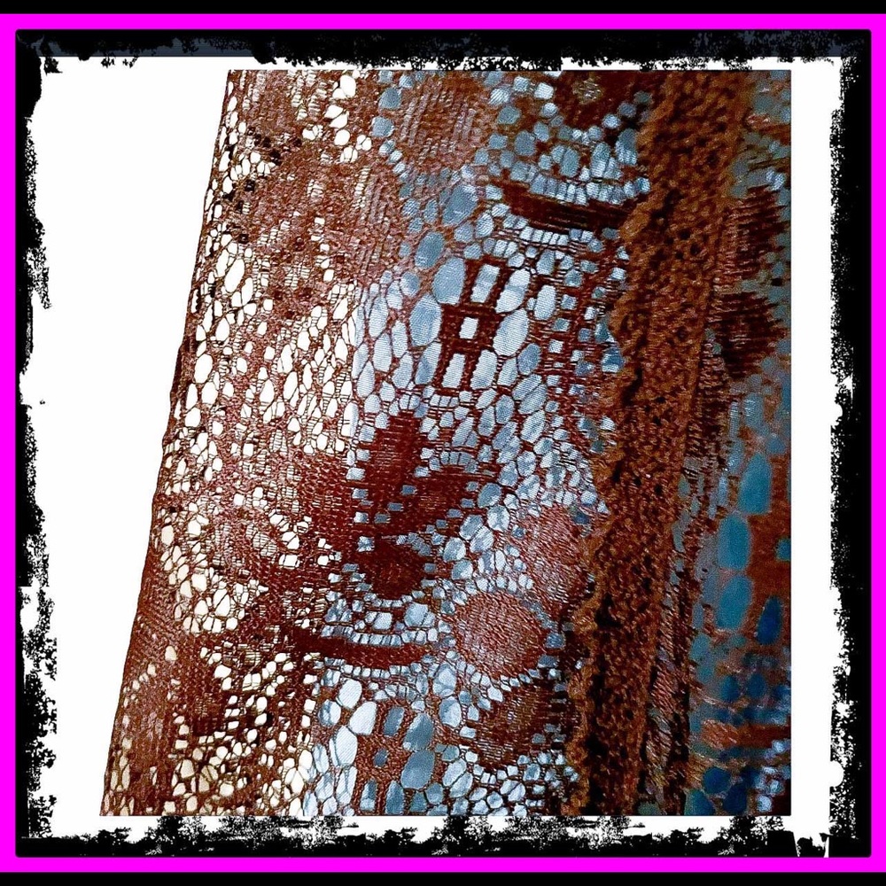 Rabbit Rabbit Rabbit Vintage Midi Satin & Lace Floral Boho Dress NWOT - Picture 10 of 16